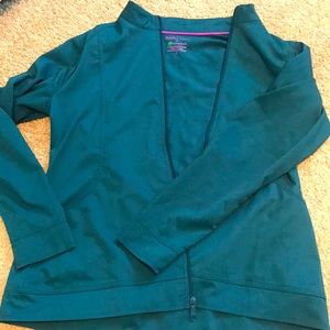 Caribbean Blue Scrub Top Jacket LARGE